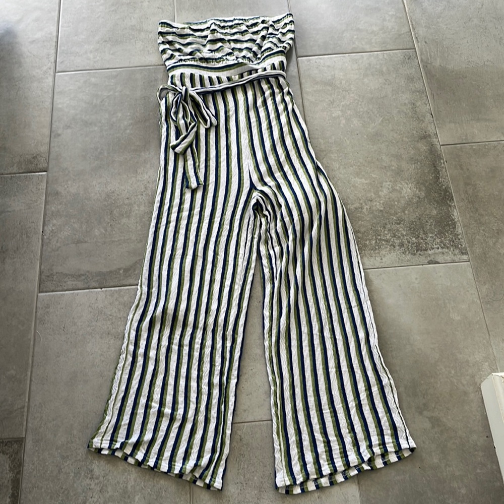 Maeve strapless jumpsuit size S